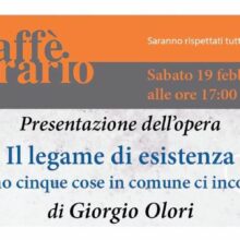 Sabato 19 Febbraio Presentazione Del Libro “IL LEGAME DI ESISTENZA” Scritto Da Giorgio Olori Edito Dal GRUPPO ALBATROS IL FILO