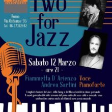 Sabato 12 Marzo “Two For Jazz” Al Caffè Letterario! Start H21