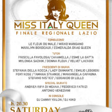 Sabato 7 Maggio Miss Italy Queen “Finale Regionale Lazio” Al Caffè Letterario