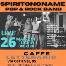 SpiritoNoName LIVE Al Caffè Letterario