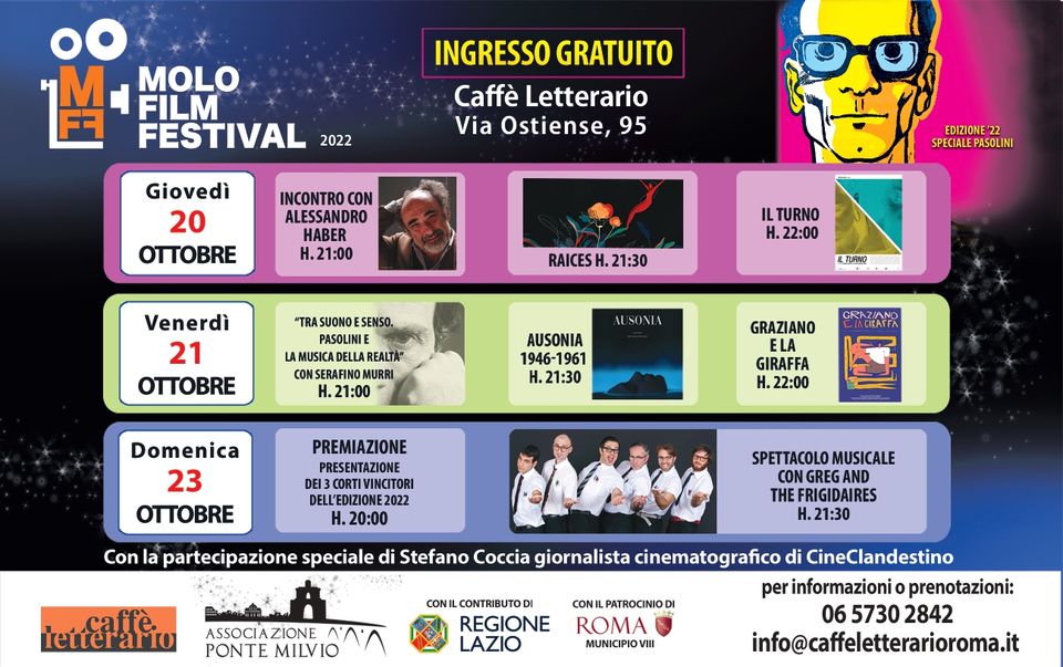 venerdi 21 ottobre molo film festival