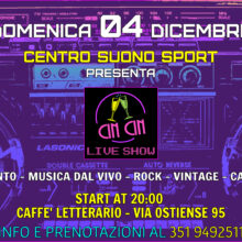 CIN CIN LIVE SHOW Presso Caffè Letterario