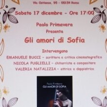 Paolo Primavera Presenta Il Suo Nuovo Romanzo “Gli Amori Di Sofia”